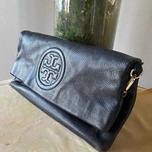 Tory Burch black convertible crossbody clutch